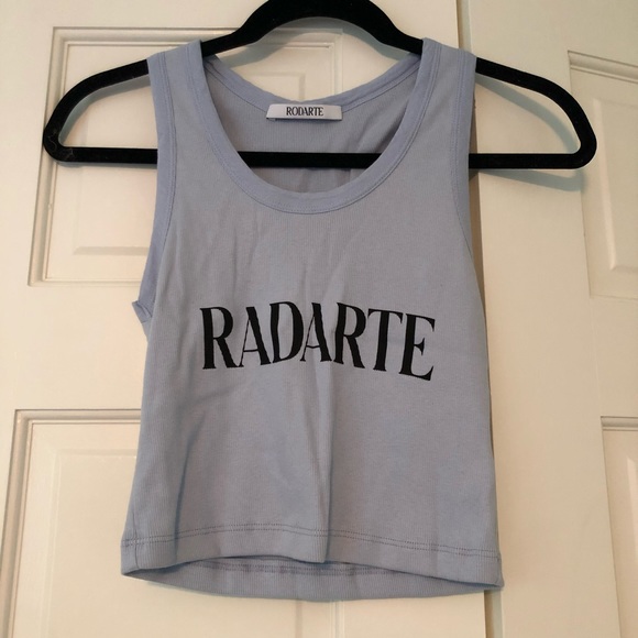 Radarte Cropped Baby Blue Tank NWOT - Picture 4 of 6